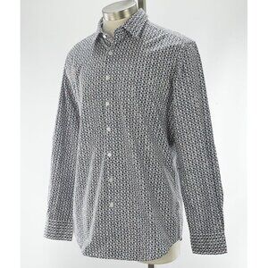 RODD & GUNN Multicolor Mini Medallion CAPE RUNAWAY Cotton Poplin Shirt LARGE NWT